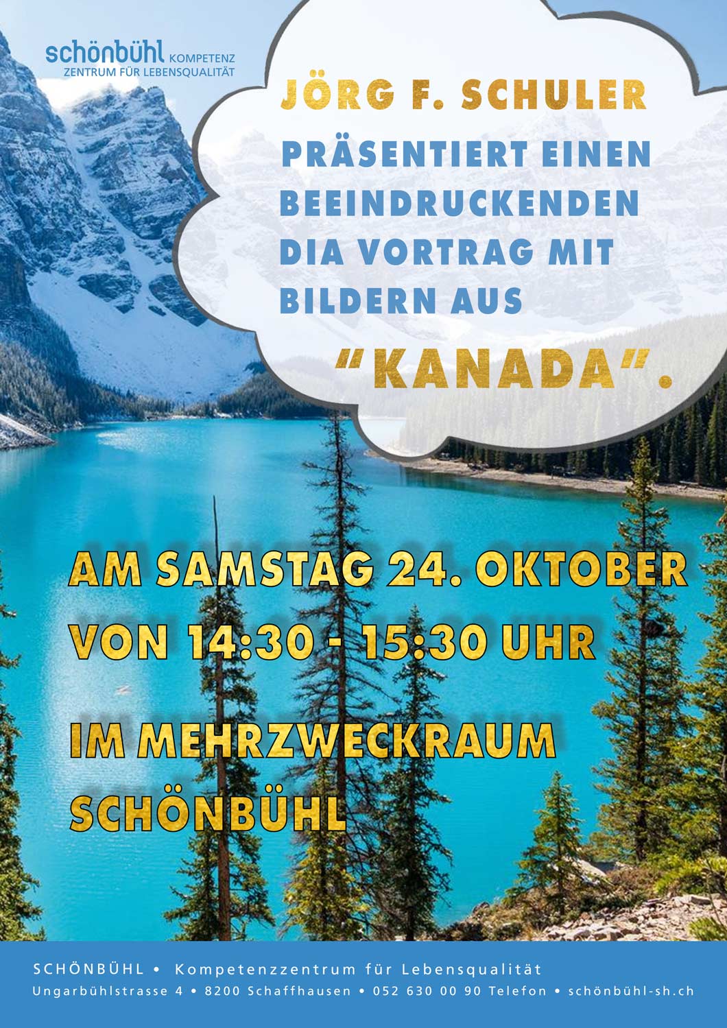 Flyer Diavortrag Kanada von Jörg Schuler